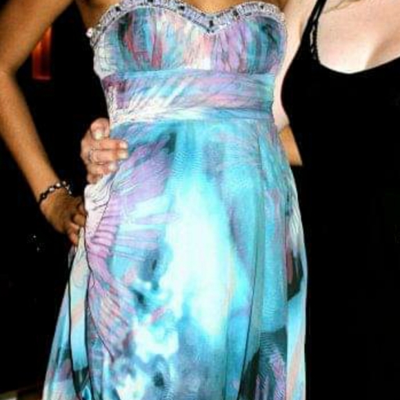 Laura high low tye dye dress size 1/2 - Picture 2 of 5